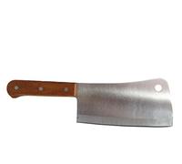 Couteau à découper / Hachoir de cuisine / Couteau à viande d'environ 400 grammes avec manche en bois d'environ 28 cm de long