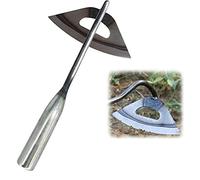 Hachoir de jardin - Outils de jardin en acier trempé - Houe creuse - Extracteur de mauvaises herbes pointus - Faucille pour desserrer les plantes et désherber.