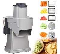 Hachoir et coupe-légumes automatique, râpe et trancheuse à légumes électrique professionnelle, machine for couper en dés, julienne et déchiqueter
