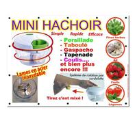 HACHOIR MANUEL 3 LAMES INOX + BATTEUR