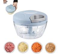 Hachoir - Mini Hachoir Manuel 500ML - 3 Lames Acier Inoxydable - Facile à Utiliser - Évite les Larmes