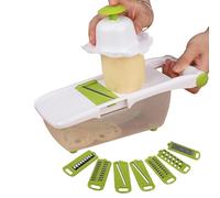 Hachoir multifonction manuel portable, hachoir avec récipient, pour hacher, couper les fruits, les aliments, la cuisine et la cuisson, utilisation intérieure dans la maison, appartement