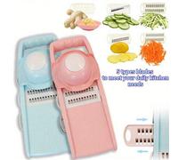 Hachoir multifonctionnel pour légumes, mandoline 8 en 1 pour la cuisine, coupe-aliments avec 5 lames pour trancher, râper, râper - idéal pour la pomme de terre, le concombre, la carotte, le gingembre