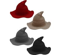Haconba Lot de 4 chapeaux de sorcière pour Halloween - Décoration de fête - Lot de 2