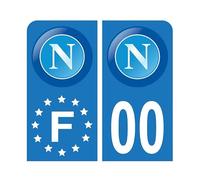 HADEXIA Pack Moto Autocollant Stickers Plaque d'immatriculation Premium Naples - Numéro Personnalisé