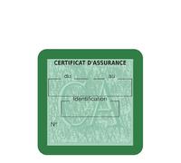 HADEXIA Porte Vignette Assurance Pare Brise Voiture Neutre | Étui Simple Pochette Adhésive Autocollant Sticker Vert