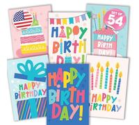 Hadley Designs Cartes d'anniversaire Doodle 1 | Lot de cartes d'anniversaire assorties pastel de 12,7 x 8,9 cm pour salle de adeau d'étudiant de la part d'un