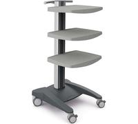 Haeberle fuego chariot de base avec 3 plateaux ABS, bandes décoratives couleur:gris