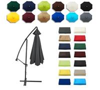 HaeBnug Auvent De Remplacement pour Parasol 2,0/2,3/2,5/2,7m/3,0m, 6 Baleines/8 Baleines Toile De Parasol Déporté Remplacement L'auvent de Jardin de Remplacement