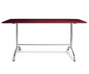 Haefeli Table à manger Outdoor L 160 x P 80 x H 74 cm Embru Rouge vin RAL 3005 - EMBRU 1020134 RAL 3005