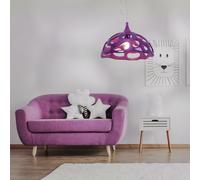 Lampe à suspendre LED pour enfants Lampe de table à manger pourpre Lampe de cuisine, plastique lilas, 9W 810Lm blanc chaud, DxH 38x110 cm