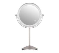 Haepi Bella - Miroir de maquillage compact et rechargeable avec éclairage puissant, grossissement 10x, double face