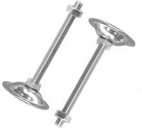 HAEUYA Pieds de nivellement réglables for Meubles, 1 pièce, Base en Fer galvanisé 95mm, Filetage M16/M18/M20, coupelles, Pieds Tour(D95 X M16x500mm)