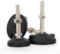 HAEUYA Pieds de nivellement réglables for Meubles - à Joint Universel for, Paquet 4, Noir, M8 M10 M12(D50xm10x80)