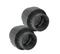 HAF® Lot de 2 raccords vissés en PVC avec manchon adhésif de 63 mm x filetage intérieur de 2" | Adaptateur en PVC U gris pour tuyaux de piscine et toutes les tuyauteries | Qualité : fabriqué en Europe