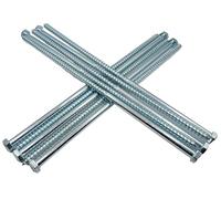 HAFD Lot de 20 vis dormeuses robustes 8 x 260 mm à tête hexagonale zinguée pour fixations bois à béton, pour une utilisation en extérieur dans les terrasses, clôtures et projets d'aménagement paysager