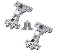 HAFELE 110 Degré Semi Recouvrement Charnieres sans Amortissement pour Meuble Armoires de Porte de Placard Cuisine Complètement en Semi-applique Allemagne Marque Lot de 2