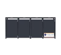HAFERKAMP Habillage pour 4 poubelles CUBUS, H x l x P 116 x 264 x 80 cm, 3 poubelles de 240 litres