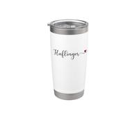 Haflinger Cœur mignon écrit à la main Typographie Cadeau Gobelet isotherme en acier inoxydable double paroi