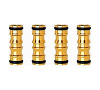 HAFRILY Lot de 4 raccords de tuyau d'arrosage 1/2" en laiton - Raccord rapide des deux côtés pour raccord bidirectionnel Gardena