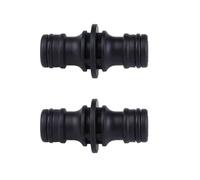 HAFRILY Raccord de tuyau 1/2", raccord de tuyau d'arrosage double face, rallonge, raccord de tuyau d'arrosage, raccord rapide pour irrigation du jardin (2, noir)