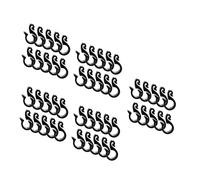 HaGa® Crochets pour tuyau - Lot de 50 clips de suspension pour tuyau de goutte-à-goutte - Ø 16 mm - Support de tuyau en polyéthylène haute densité noir