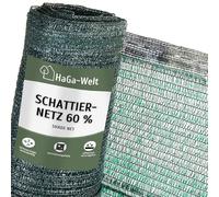 HAGA Filet d'ombrage 4 m x 5 m avec effet d'ombrage 60 % vert - Protection solaire pour clôture - occultant pour serre et potager - respirant