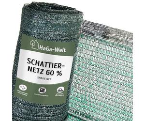 HAGA HaGa Filet d'ombrage 3 m x 5 m avec 60 % d'ombrage en vert - Protection solaire pour clôture - Occultant pour serre et potager - Respirant