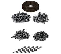 HaGa® Kit d'irrigation - Tuyau goutte à goutte de 16 mm de longueur de 100 m avec compensation de pression avec accessoires - Tuyau d'arrosage de jardin