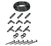 HaGa® Kit d'irrigation - Tuyau goutte à goutte de 25 m - 16 mm sans compensation de pression avec accessoires - Tuyau d'arrosage de jardin