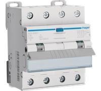 HAGER ADX466D - Commutateur FI/LS, 4P 10 kA C-16A 30 mA type A.