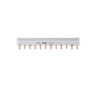 Hager Barre de pontage KBN663A 3 pôles + neutre, languettes 10 mm², 24 modules