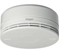 HAGER BEKA Détecteur de chaleur sans fil RFM101D avec sirène intégrée EN54-5 blanc