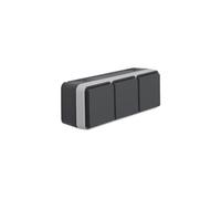 Prise électrique triple Berker 47733515 W.1 apparent gris, gris clair