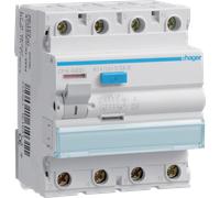 HAGER CPA440D - Disjoncteur différentiel, 4 pôles, 6 kA, 40 a, 300 mA, Type S, s
