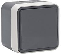 Hager Commutateur Cubyko VV WNC001 étanche saillie Gris