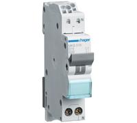 Hager Disjoncteur 1 pôle + N 6 kA Courbe B 16 A Quick Connect mks516