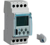 HAGER EG103V - Minuterie hebdomadaire, 1 contact inverseur, 16 A, 2 PLE, 12 / 2