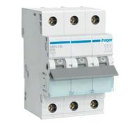 hager Hager Disjoncteur 3 pôles B-16A, 6kA MBN316 Quantité:1