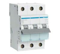 hager Hager Disjoncteur 3 pôles B-63A, 6kA MBN363 Quantité:1