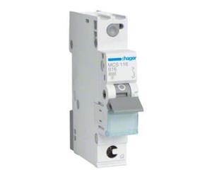 hager Hager Disjoncteur unipolaire C-16A 6kA 1M QC MCS116 Quantité:1