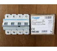 Hager Disjoncteur HMC480 tétrapolaire 80 A Courbe C 15 kA 6 modules