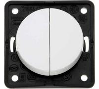 Hager iNTEGRO - Poussoir double avec Terminal Comun Blanc polaire