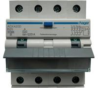 Hager ADX420D Interrupteur de ligne à courant différentiel-résiduel 4P 10kA B-20A 30mA type A