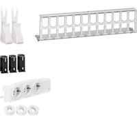 HAGER Kit multimédia avec UM00M4 3xprise de courant,panneau de brassage RJ45