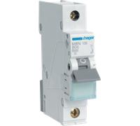 Disjoncteur miniature Hager MBN106 2000 pôle, 6 kA, caractéristique B, 6 A