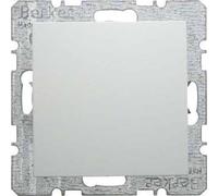 Hager - Plaque aveugle avec racks Garra S1/b1/b3/B7 Blanc polaire