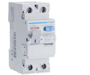 Hager RCCB 2P 63A 30mA A Class CD263J