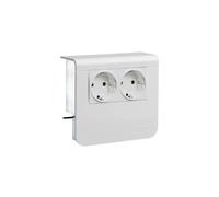 Support d'appareils Hager, 2 STD, SL, 20 x 55 mm, blanc signalisation, 1 pièce.