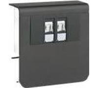 Hager SL200809079011 - Ausgang - RJ-45 X 2 - Graphite Black, RAL 9011 (SL200809079011)